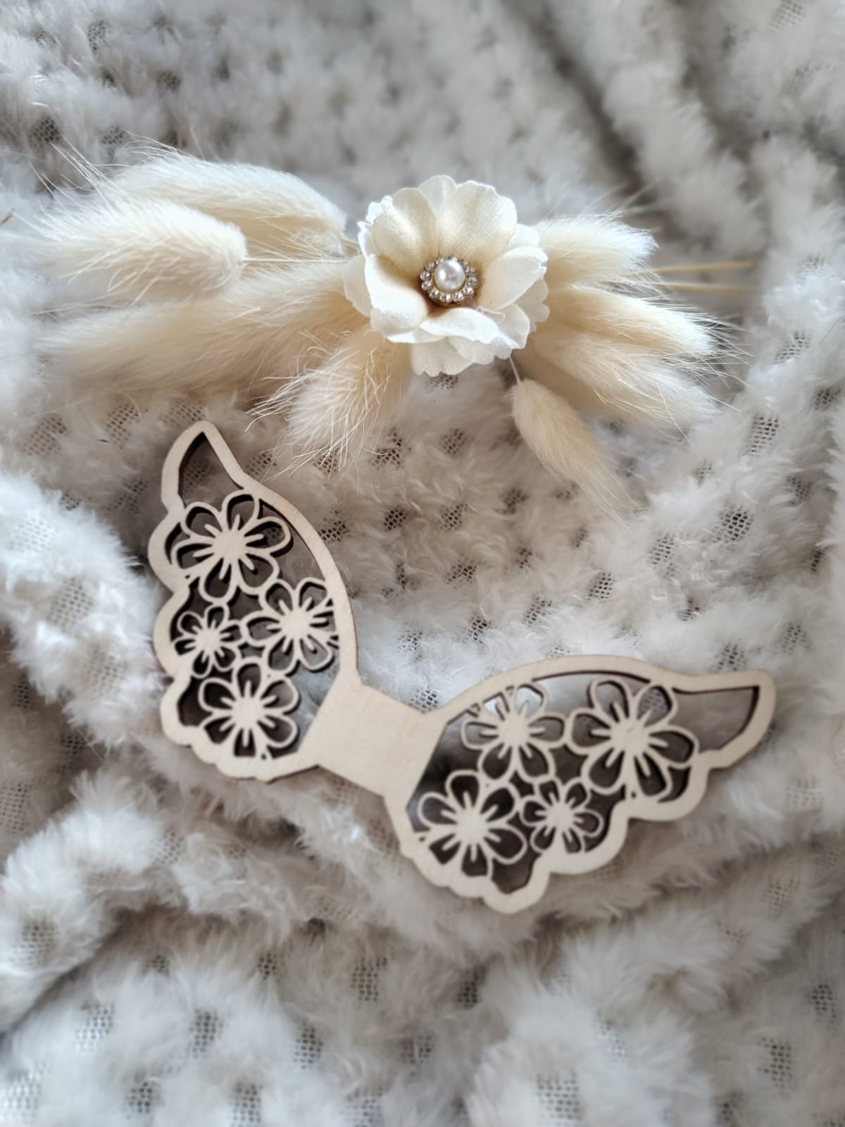 Skrzydła do makramy drewniane 10cm x 5cm N711