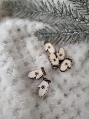 Rękawiczki do aniołka z makramy 2szt 2cm  N726