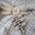 Tabliczka do makramy ze sklejki 7,5cm x 5cm  N727