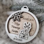 Bombka na choinkę 3D 9cm  20 znaków N731