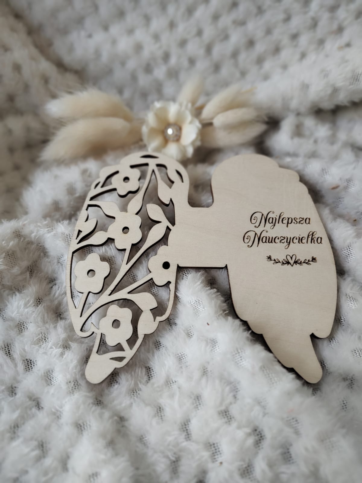 Skrzydła do makramy drewniane 11cm x 12cm N730