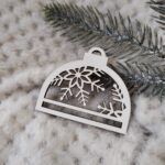 Półbombka na choinkę z HDF 7cm x 6cm  H289