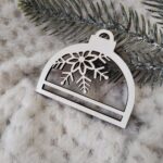 Półbombka na choinkę z HDF 7cm x 6cm  H288