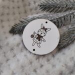 Zawieszka chwost na choinkę z HDF 5,5cm  H293