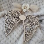 Skrzydła do makramy drewniane 13cm x 10cm  N734