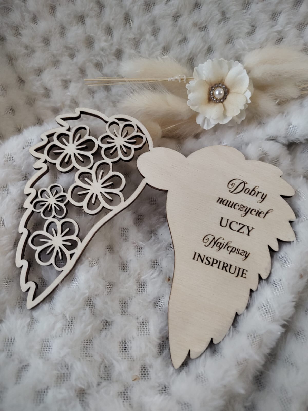 Skrzydła do makramy drewniane 13cm x 10cm N733