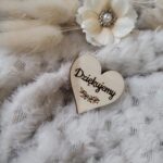 Serduszko drewniane do makramy 3cm KL6