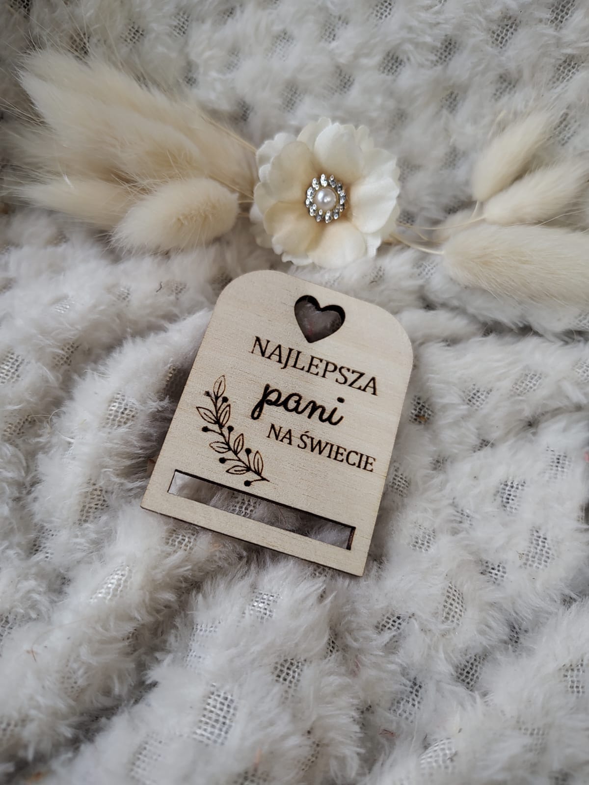 Zakładka do makramy drewniana 5cm x 4cm KL8