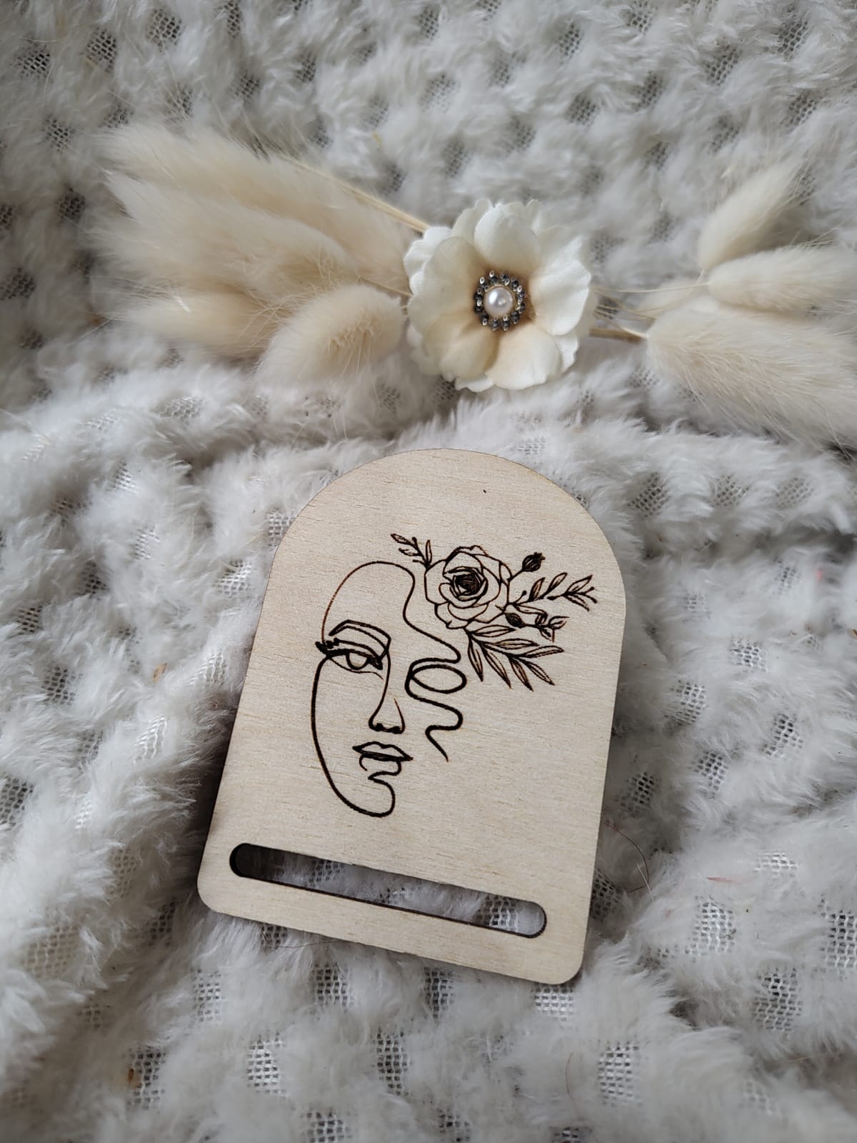 Zakładka do makramy drewniana 5cm x 7cm KK1