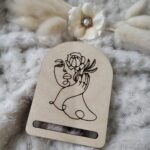 Zakładka do makramy drewniana 5cm x 7cm  KK2