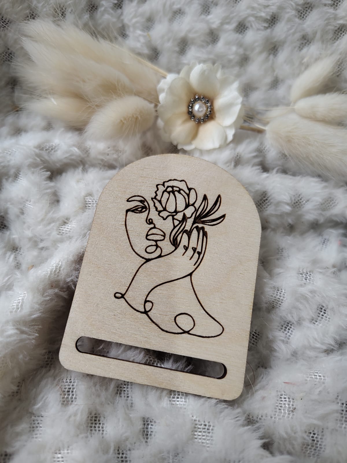 Zakładka do makramy drewniana 5cm x 7cm KK2