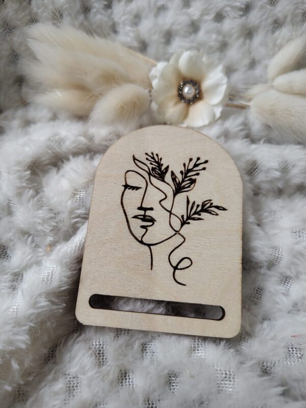 Zakładka do makramy drewniana 5cm x 7cm  KK3