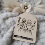 Zakładka do makramy drewniana 5cm x 7cm  KK4