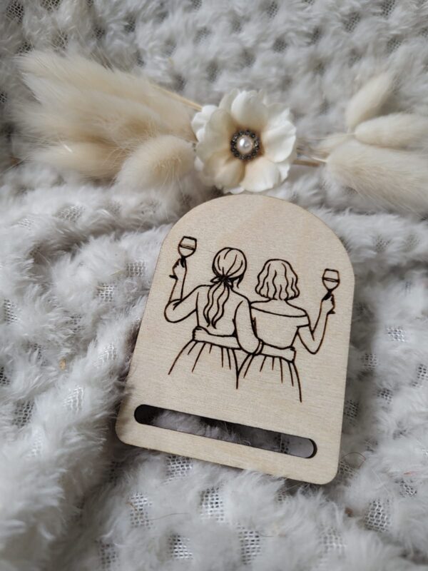 Zakładka do makramy drewniana 5cm x 7cm  KK4