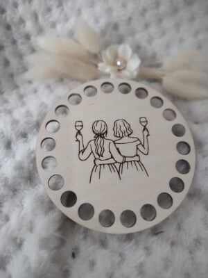 Podkładka pod kubek drewniana 10cm  KK6