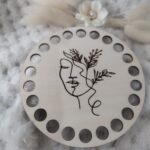 Podkładka pod kubek drewniana 10cm  KK7