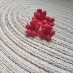 Mini kwiatki czerwone 5 szt 1,5cm K148