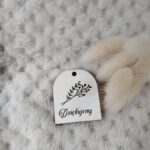 Zawieszka podziękowanie z HDF 4cm x 3,5cm  KG2