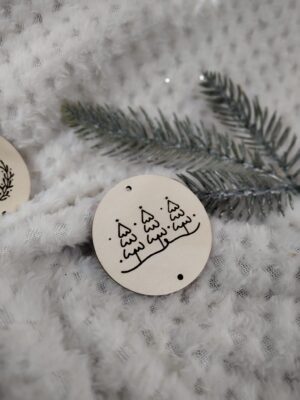 Drewniana zawieszka do makramy na Święta 5,5cm KCH2