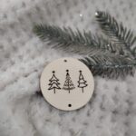 Drewniana zawieszka do makramy na Święta 5,5cm KCH6