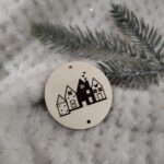 Drewniana zawieszka do makramy na Święta 5,5cm KD3
