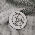 Zawieszka do makramy z HDF na Święta 5,5cm KD5