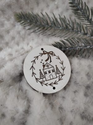 Zawieszka do makramy z HDF na Święta 5,5cm KD5