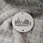 Zawieszka do makramy z HDF na Święta 5,5cm KD6