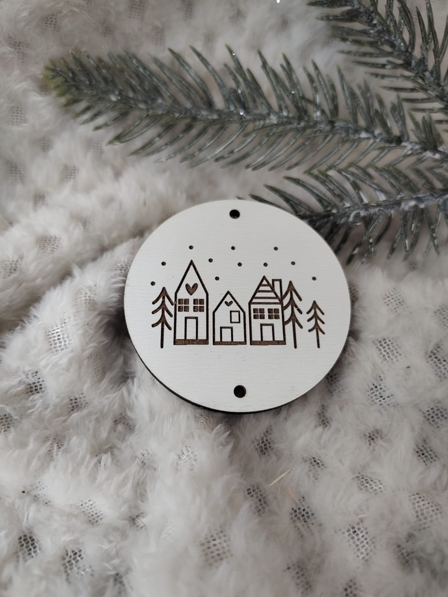 Zawieszka do makramy z HDF na Święta 5,5cm KD6