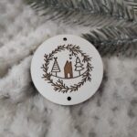 Zawieszka do makramy z HDF na Święta 5,5cm KD7