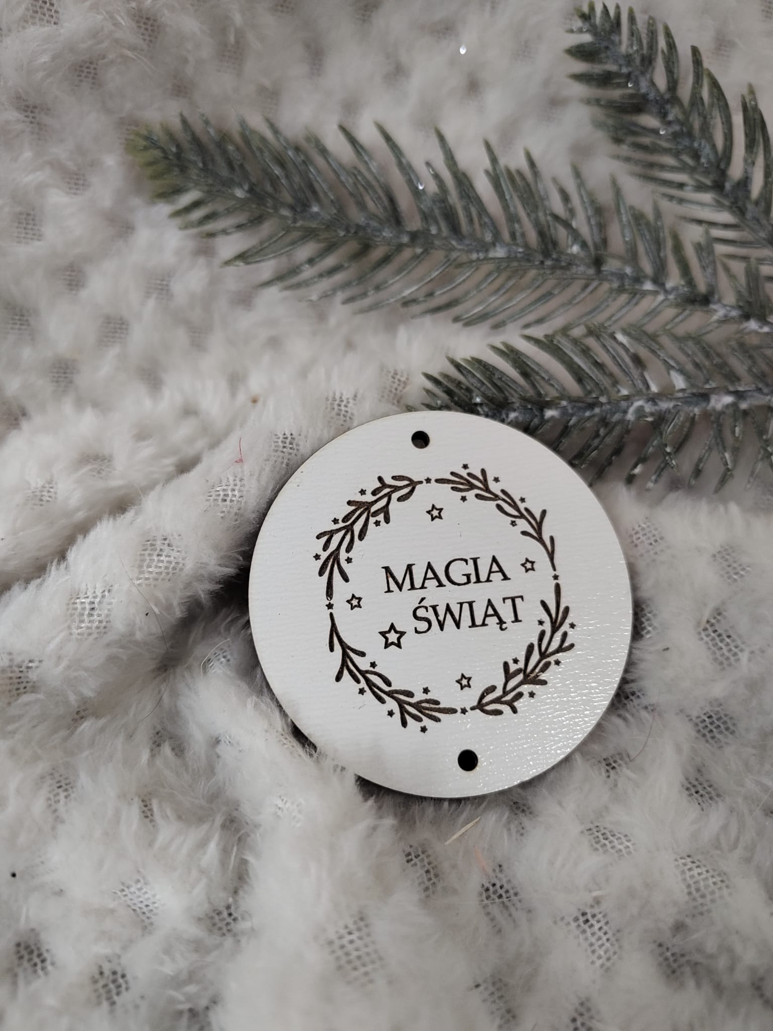 Zawieszka do makramy z HDF na Święta 5,5cm KCH8