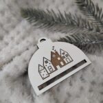 Półbombka makramy z HDF na Święta 7cm x 6cm KD10