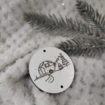 Zawieszka do makramy z HDF na Święta 5,5cm KCH9