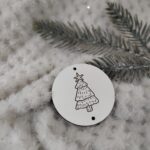 Zawieszka do makramy z HDF na Święta 5,5cm KCH10