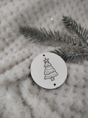 Zawieszka do makramy z HDF na Święta 5,5cm KCH10