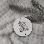 Zawieszka do makramy z HDF na Święta 5,5cm KCH11