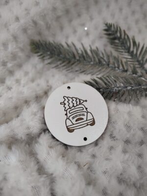 Zawieszka do makramy z HDF na Święta 5,5cm KCH11