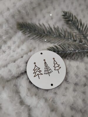 Zawieszka do makramy z HDF na Święta 5,5cm KCH12