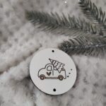 Zawieszka do makramy z HDF na Święta 5,5cm KCH13