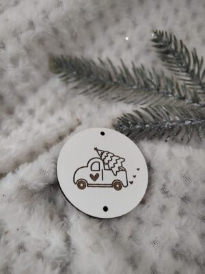 Zawieszka do makramy z HDF na Święta 5,5cm KCH13