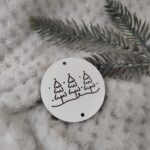 Zawieszka do makramy z HDF na Święta 5,5cm KCH14