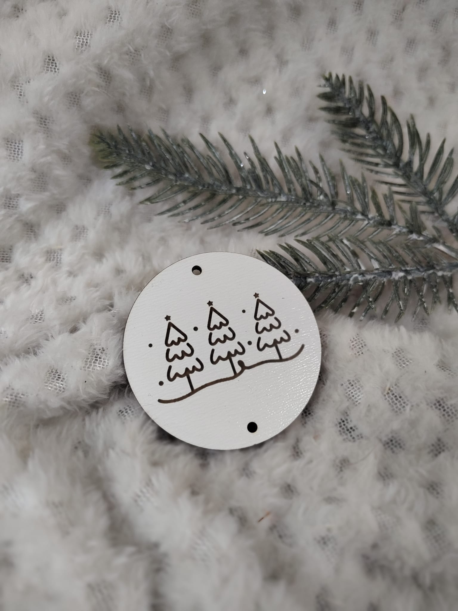 Zawieszka do makramy z HDF na Święta 5,5cm KCH14