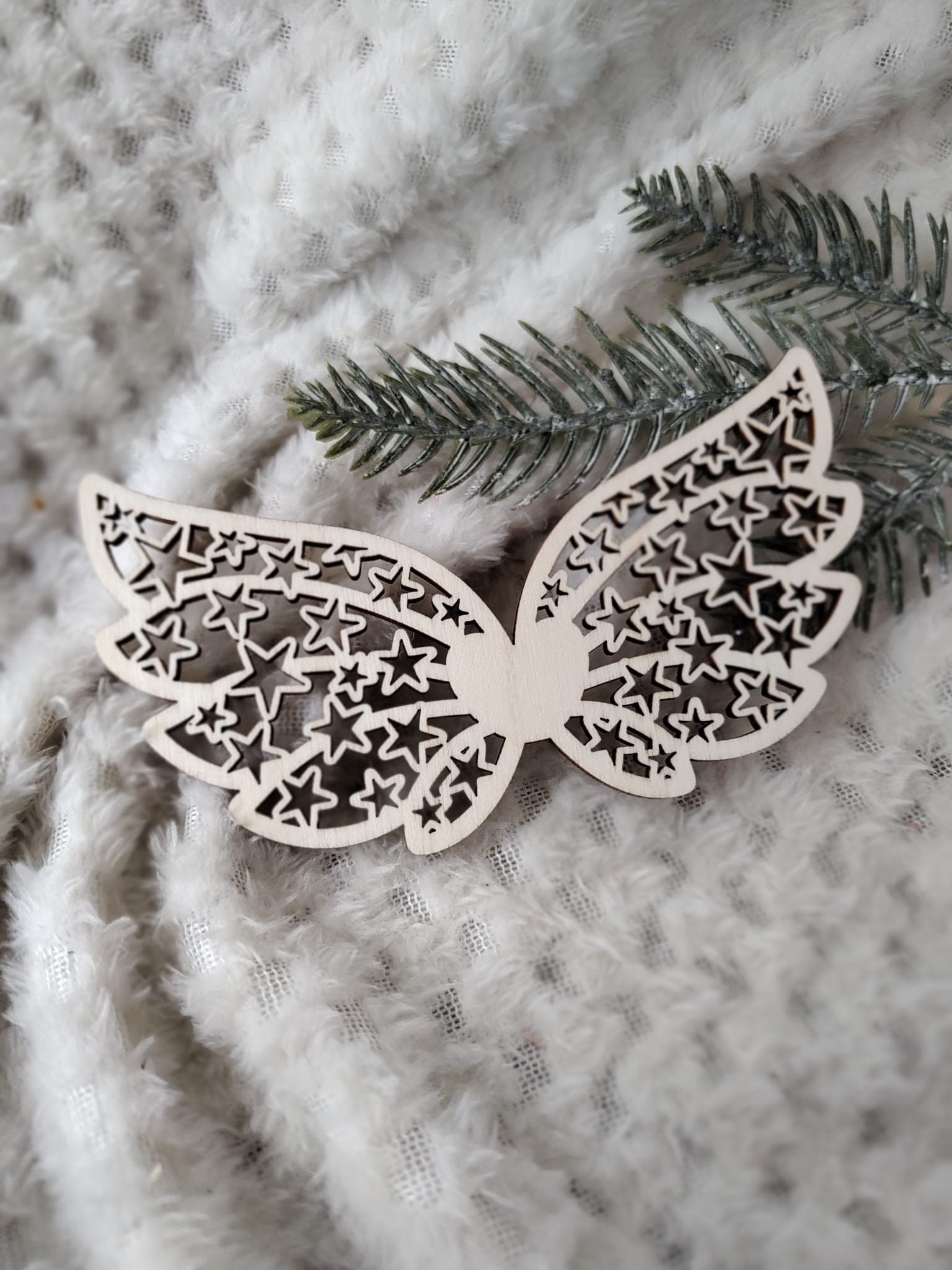 Skrzydła do makramy drewniane 10cm x 5,5cm N813