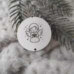 Zawieszka baza do makramy z HDF na Święta 5cm KBN6