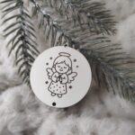 Zawieszka baza do makramy z HDF na Święta 5cm KBN9