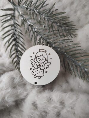 Zawieszka baza do makramy z HDF na Święta 5cm KBN9