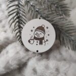 Zawieszka baza do makramy z HDF na Święta 5cm KBN10