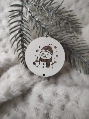 Zawieszka baza do makramy z HDF na Święta 5cm KBN10