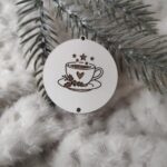 Zawieszka baza do makramy z HDF na Święta 5cm KBN11