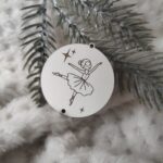 Zawieszka baza do makramy z HDF na Święta 5cm KBN17